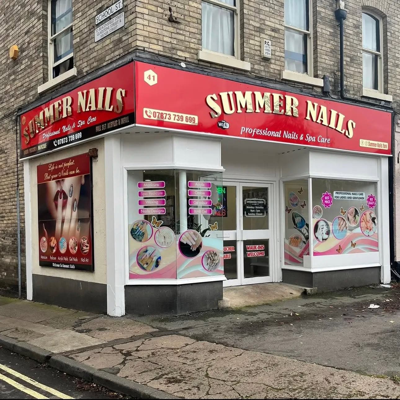 The Summer Nails shopfront on York Road, Acomb